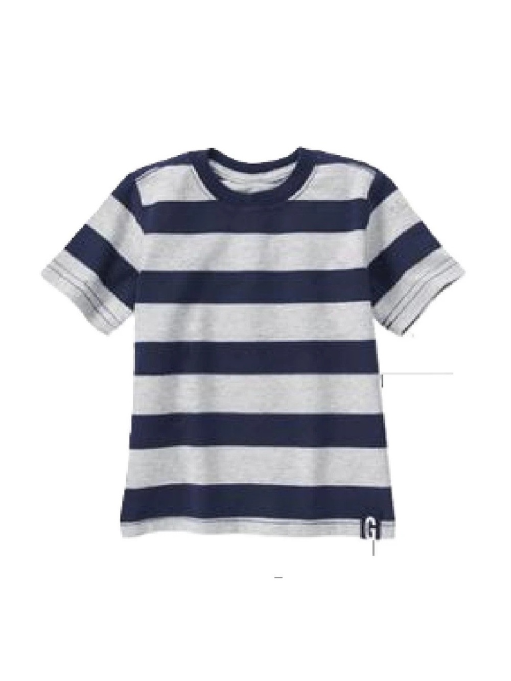 NWT Gymboree Boys Everyday Favorites Navy and Gray Striped Short-Sleeve Tee 2T